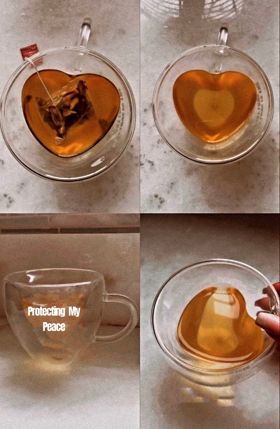 Protecting My Peace heart ❤️ shaped mug.